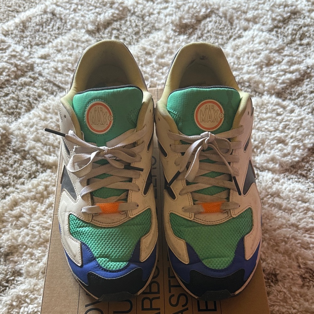 Nike Air Max Green and Blue Sneakers